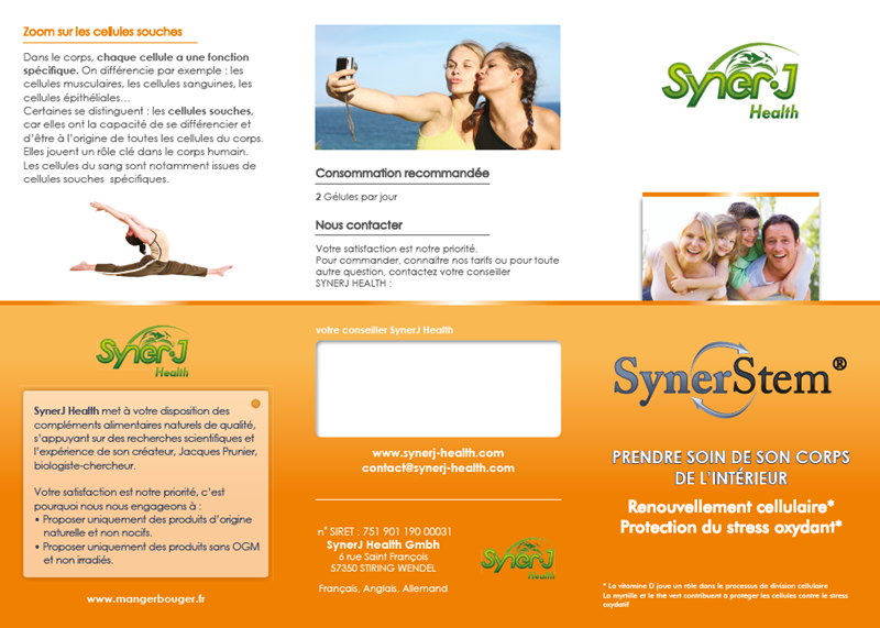 SYNERSTEM - Lot de 3 boites de 60 gélules - 3 mois de consommation